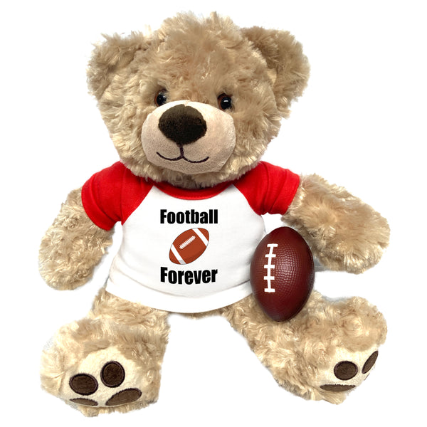 Personalized Football Teddy Bear - 13" Honey Vera Bear