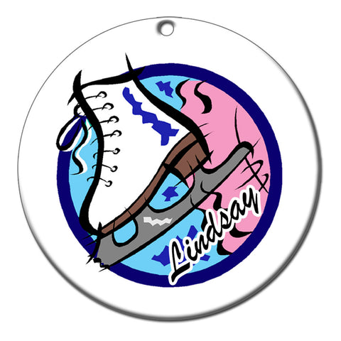Ice Skate Personalized Christmas Ornament