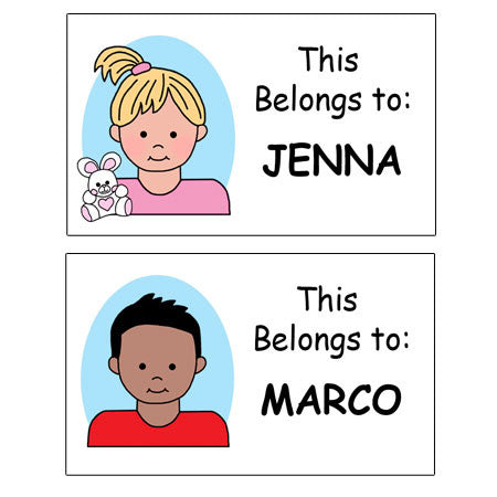Personalized Cartoon Kids Labels