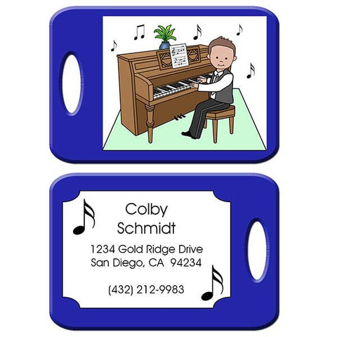 Piano Recital Boy Bag Tag