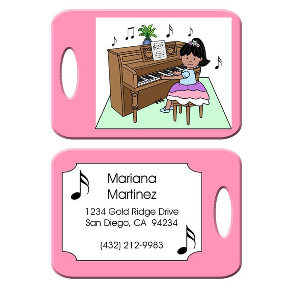 Piano Recital Girl Bag Tag