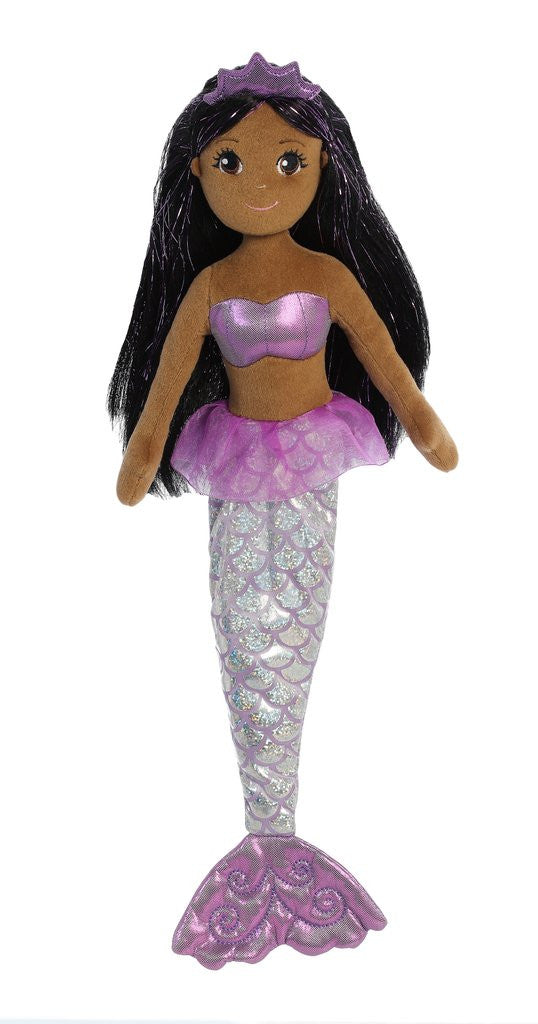 Aurora Plush Mermaid Doll African American Sea Sparkles Sophia Mandys Moon Personalized Gifts