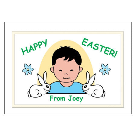 Kids Personalized Easter Cards - Boy