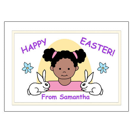 Kids Personalized Easter Cards - Girl