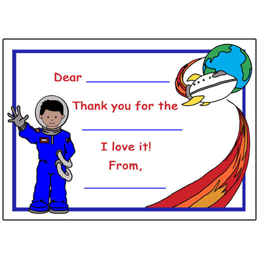 Outer Space Fill In the Blank Thank You Notes
