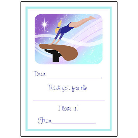 Gymnastics Dreams Fill in the Blank Thank You Notes - Vault