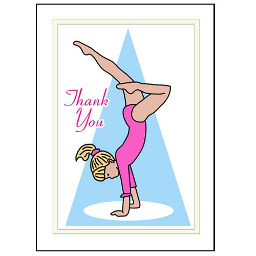 Gymnastics Thank You Note Cards - Handstand