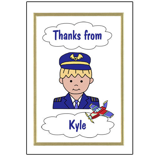 Airplane Pilot Thank You Note Cards