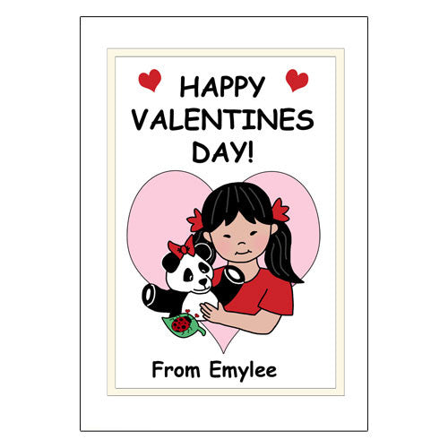 Panda Girl Valentines Cards