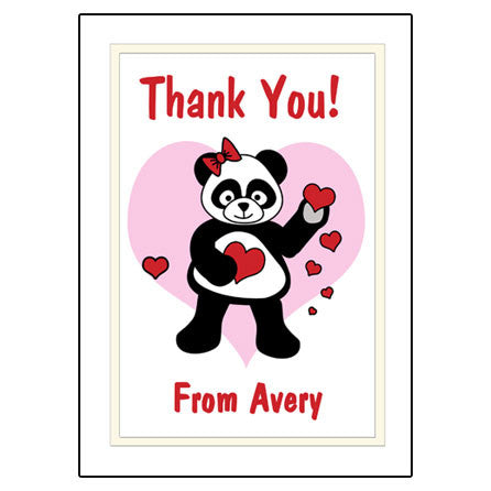 Love Panda Thank You Note Cards