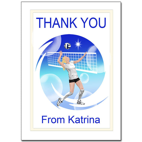 Volleyball Dreams Thank You Note Cards