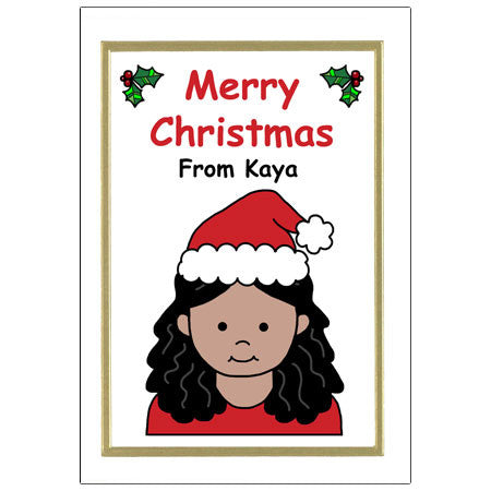 Kids Personalized Christmas Cards - Girl