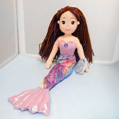 Mermaid Doll - "Merissa" Brown Hair, 17" by Aurora Plush