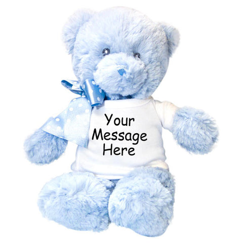 Personalized Teddy Bear - Aurora Blue Baby Bear, 12"