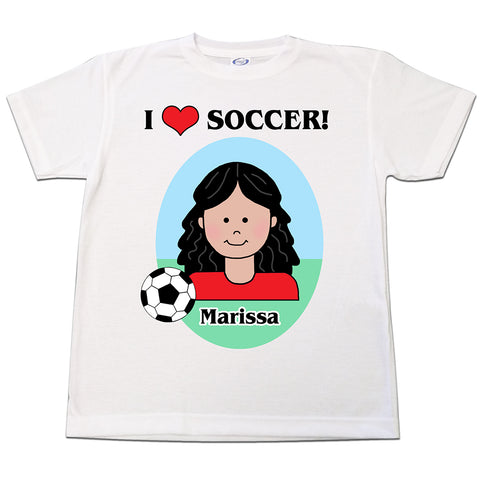 Soccer Kid Personalized T Shirt for Girls