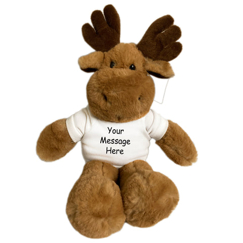 Personalized Stuffed Moose- 11" Small Softie Moose