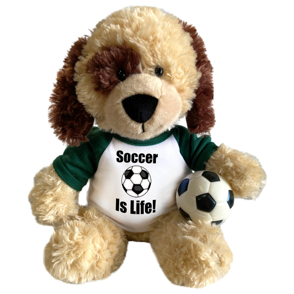Personalized Soccer Spotty Dog - 12" Plush