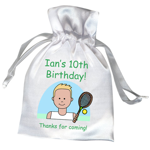 Tennis Racket Birthday Party Favor Bag – Mandys Moon Personalized