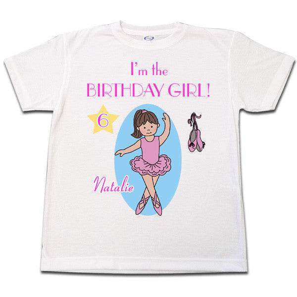 Ballerina Birthday T Shirt