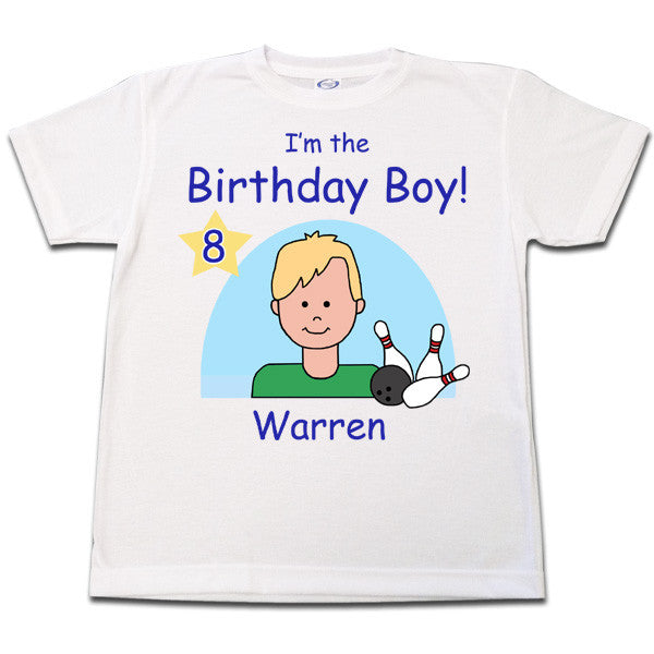 Bowling Kid Birthday T Shirt - Boy