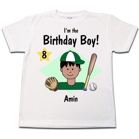 Baseball Kid Birthday T Shirt - Boy