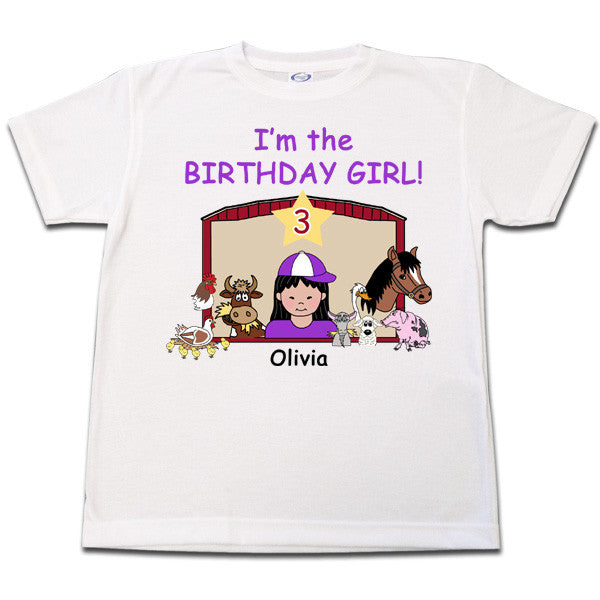 Barnyard or Petting Zoo Birthday T shirt - Girl