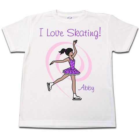 Ice Skating T Shirt - Dainty Swirl Skater