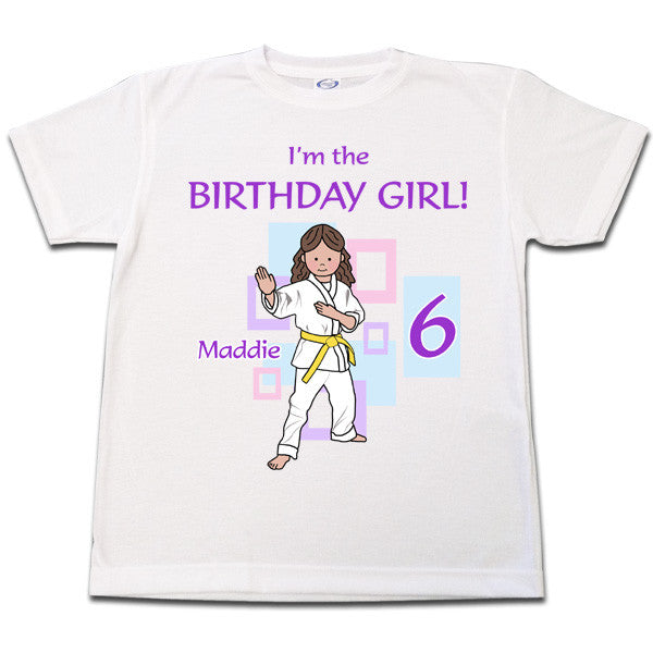 Martial Arts or Karate Kid Birthday Shirt - Girl