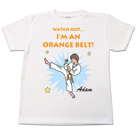 Karate or Martial Arts Boy T-Shirt - Kick Design