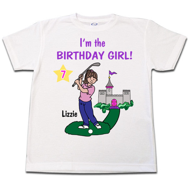 Mini Golf Birthday T Shirt - Girl