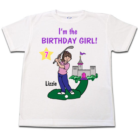 Mini Golf Birthday T Shirt - Girl