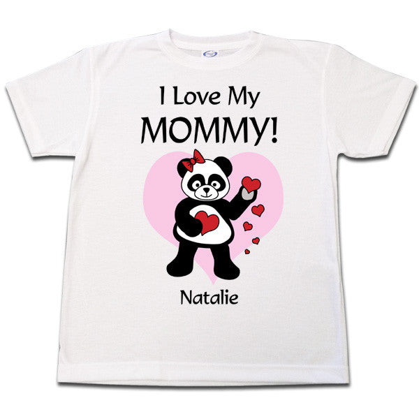 Valentines Panda T Shirt for Kids Personalized Mandys Moon