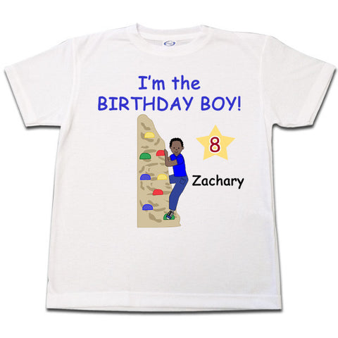 Rock Climbing Birthday T Shirt  - Boy