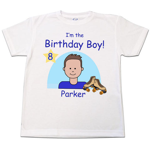 Roller Skating Kid Birthday T Shirt - Boy