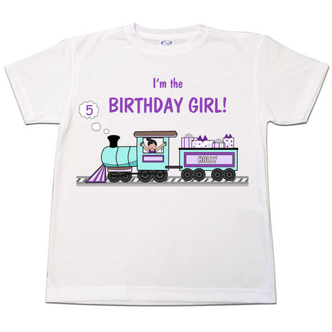 Train Birthday T Shirt - Girl
