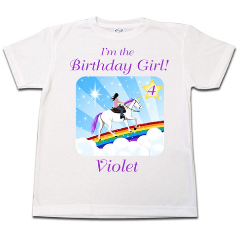 Unicorn Dreams Birthday T Shirt