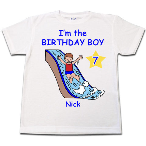 Water Slide Birthday T Shirt - Boy
