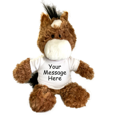 Personalized Stuffed Horse - 12" Aurora Tubbie Wubbie Horse