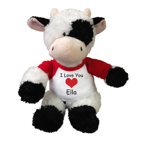 Personalized Valentine Cow - 12" Plush Tubbie Wubbie Cow