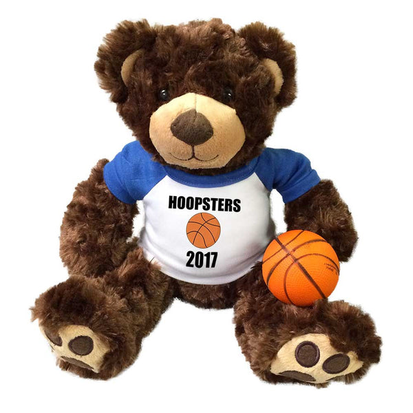 Personalized sports teddy bear - Basketball, Soccer, Baseball or Football