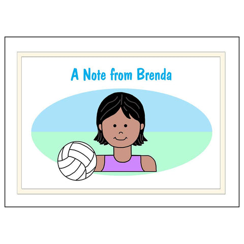 Volleyball Girl Personalized Thank You Note Cards