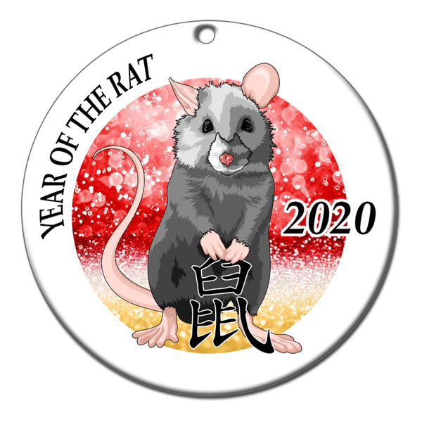 Chinese Zodiac Year of the Rat Ornament (2020)
